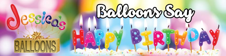 Balloons Say Happy Birthday