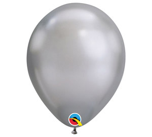 Chrome Silver 11 inch Latex Balloon