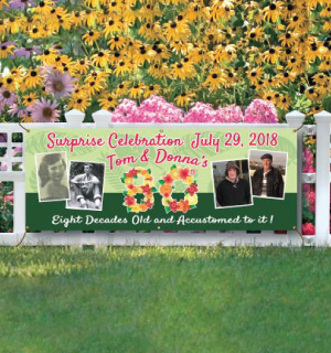 Custom Printed Banners for Birthdays, Weddings, Anniversaries, Graduations, Baby Showers, Corporate Events and Parties by Jessica's Balloons in Arvada, Colorado