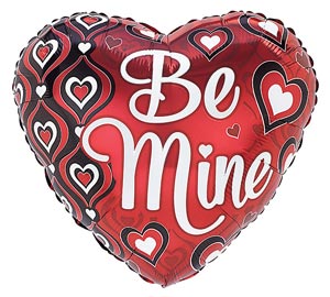 Be Mine 18 inch Heart Mylar Balloon