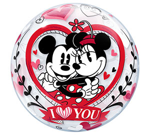 22'' Mickey & Minnie I Love You Bubble Ballooon
