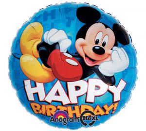 Mickey Mouse Happy Birthday Mylar Balloon 18 inch