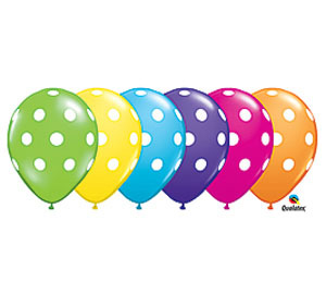 Polka Dot 11 inch Latex Balloon